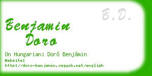 benjamin doro business card